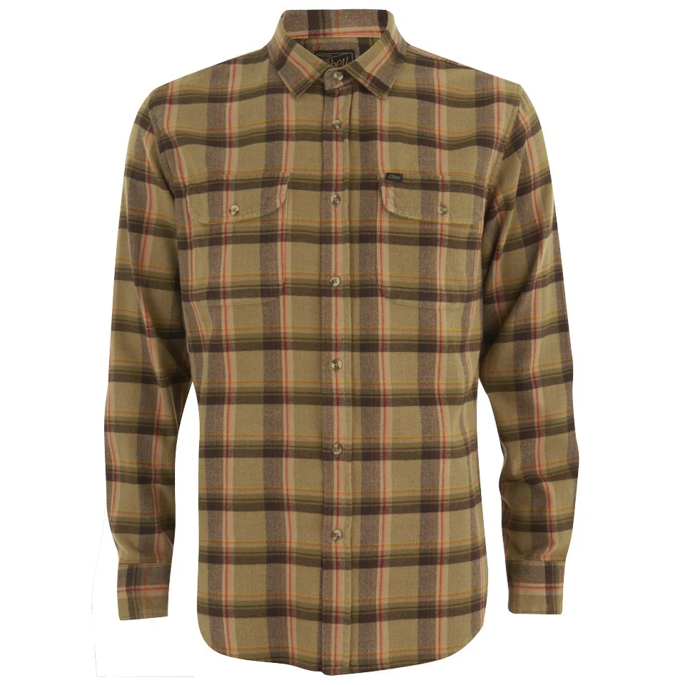 OBEY Clothing Men's Conner Woven Long Sleeve Shirt - Brown Multi Image 1