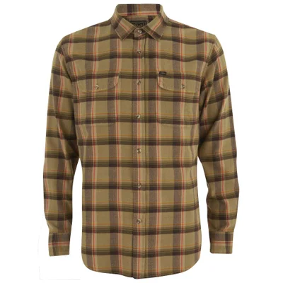 OBEY Clothing Men's Conner Woven Long Sleeve Shirt - Brown Multi