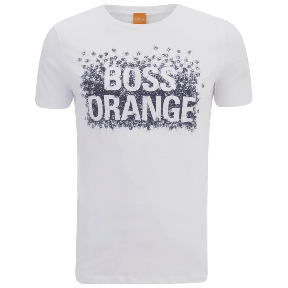 BOSS Orange Men's Tamplin 1 Printed T-Shirt - White Image 1