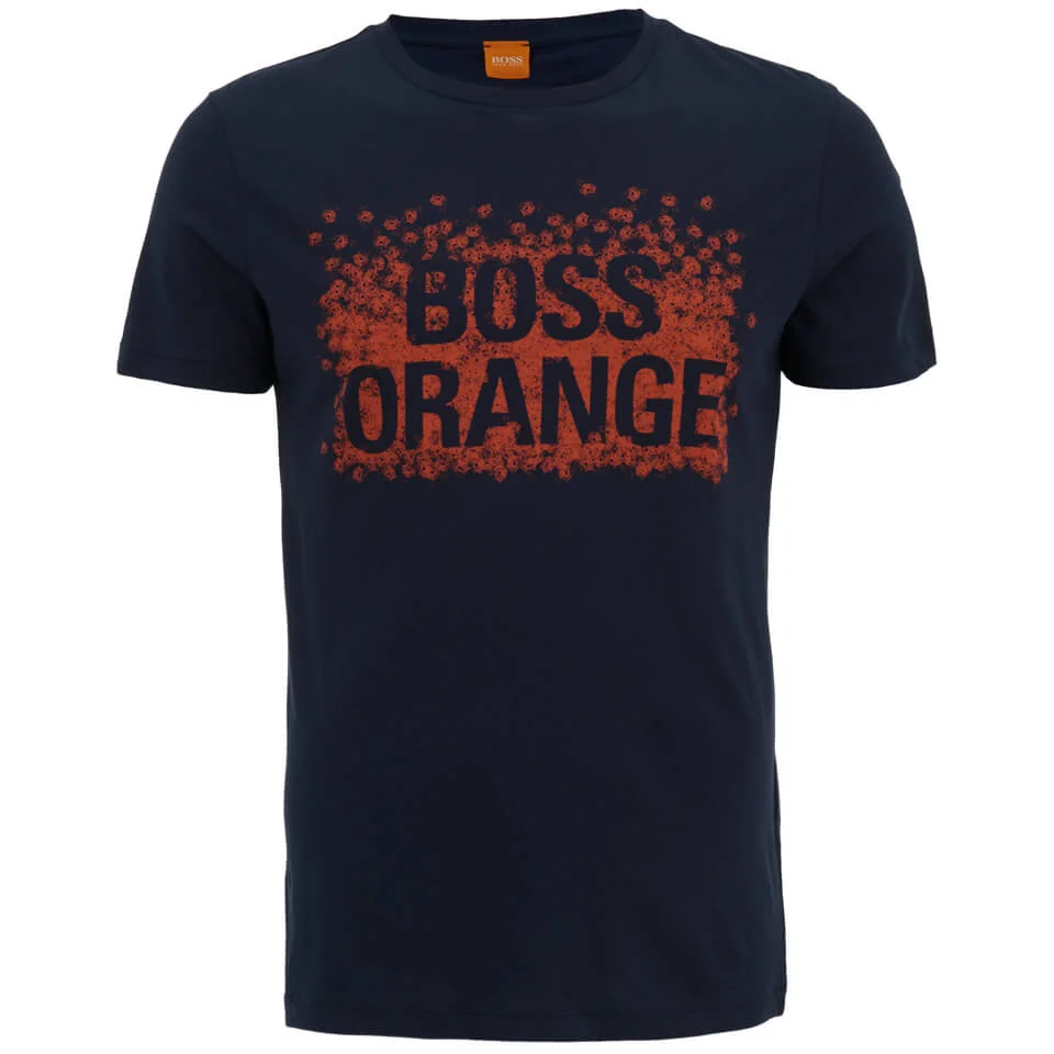 BOSS Orange Men's Tamplin 1 Printed T-Shirt - Navy Image 1