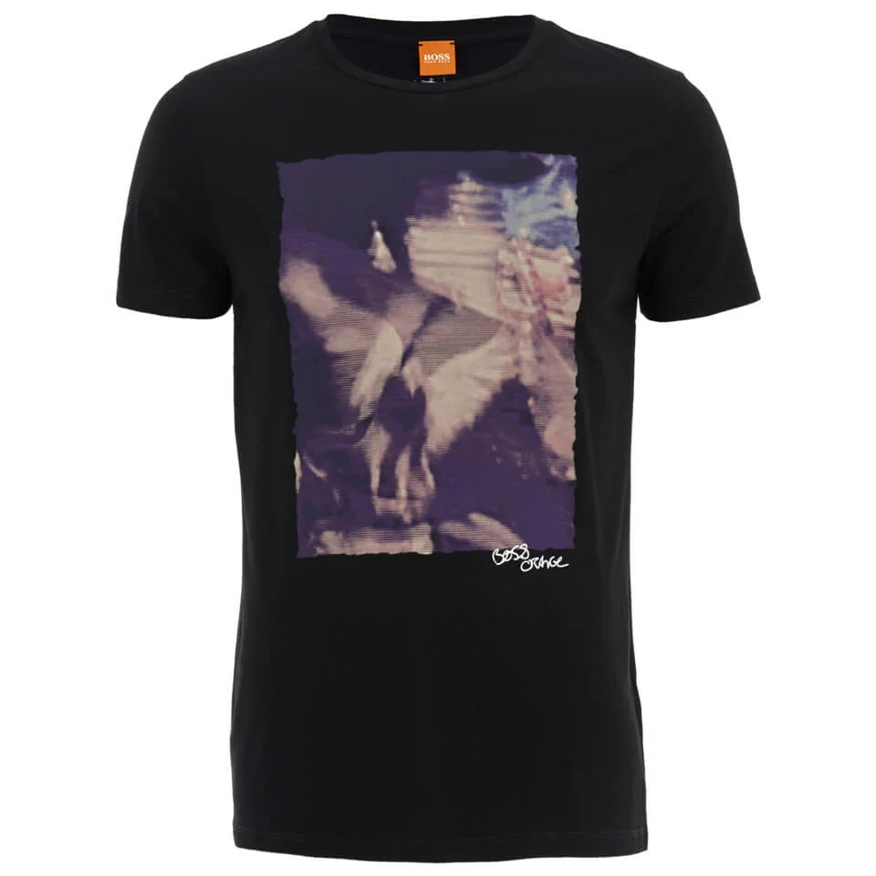 BOSS Orange Men's Thurner 1 Printed T-Shirt - Black Image 1