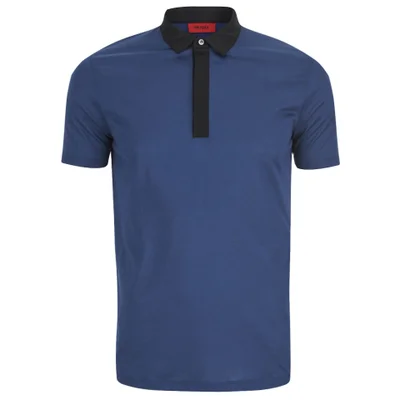 HUGO Men's Dello Short Sleeve Polo Shirt - Navy