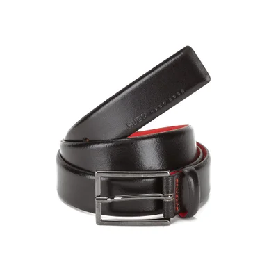 HUGO Men's Gavrilo-B Leather Belt - Black