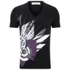 Versace Collection Men's V Neck Print T-Shirt - Black - Image 1