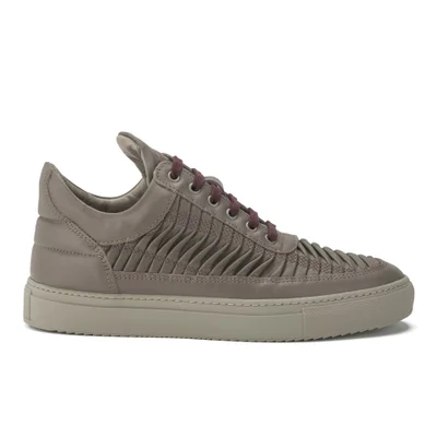 Filling Pieces Men's Twist Stitched Low Top Trainers - Taupe