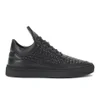 Filling Pieces Men's Quilted Circles Low Top Trainers - Black - Image 1