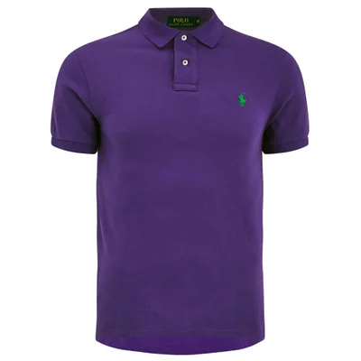 Polo Shirt Ralph Lauren Men's Short Sleeve Slim Fit Polo Shirt - Vista Purple