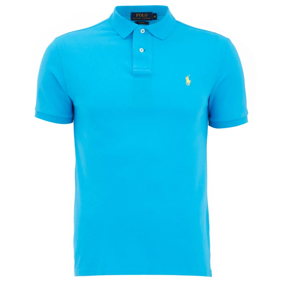 Polo Ralph Lauren Men's Slim Fit Polo Shirt - Cove Blue Image 1
