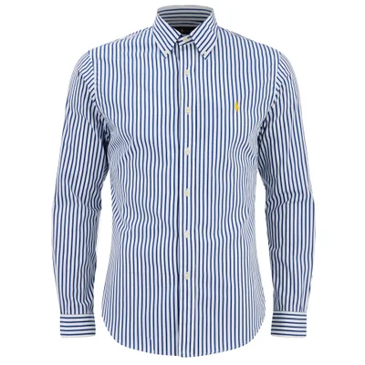 Polo Ralph Lauren Men's Slim Fit Stripe Long Sleeve Shirt - Blue/White
