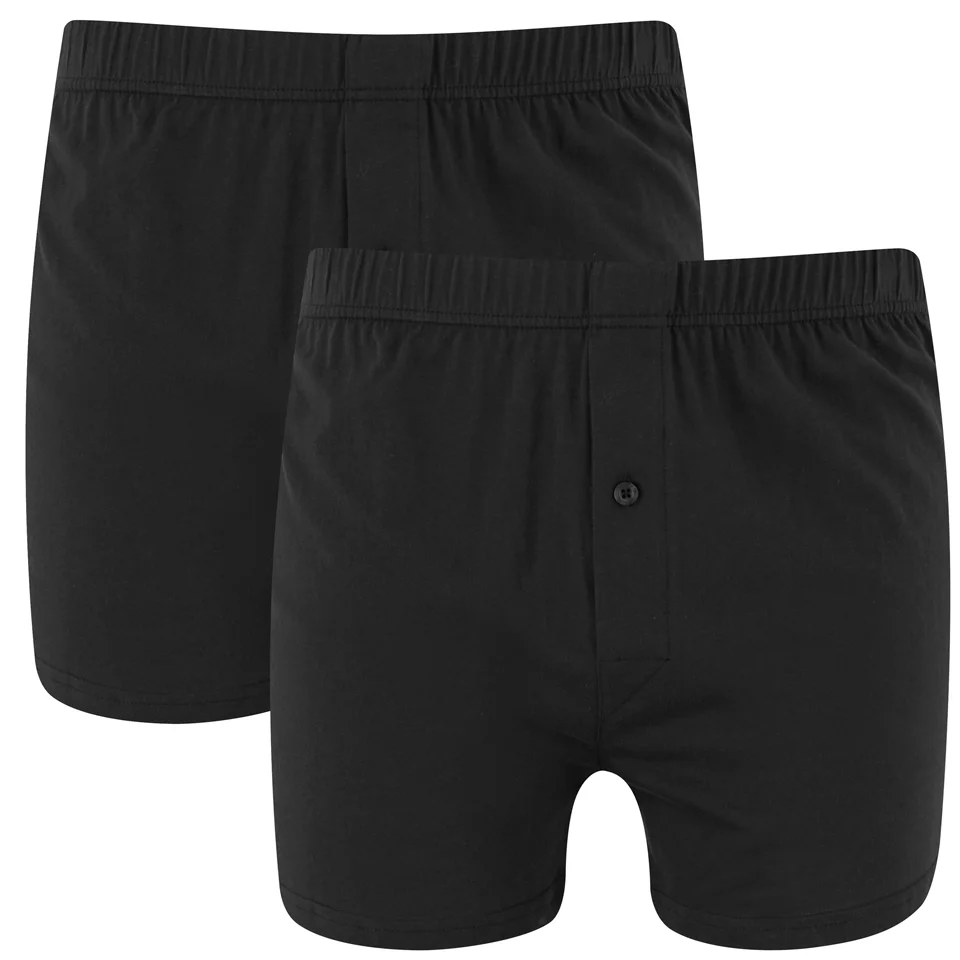 Wolsey Men's Twin Pack Jersey Boxer Shorts - Black Image 1