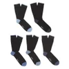 Wolsey Men's 5 Pack Heel and Toe Design Socks - Blue - Image 1