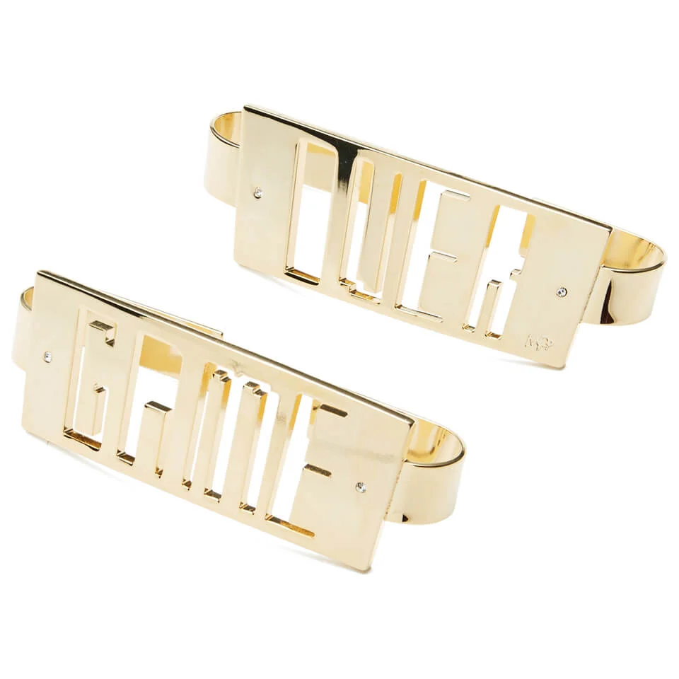 Maria Francesca Pepe Women's Game Over Knuckle Dusters - Gold Image 1