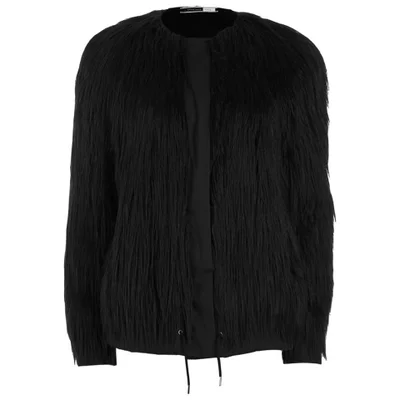 Sportmax Code Women's Higher Faux Fur Jacket - Black
