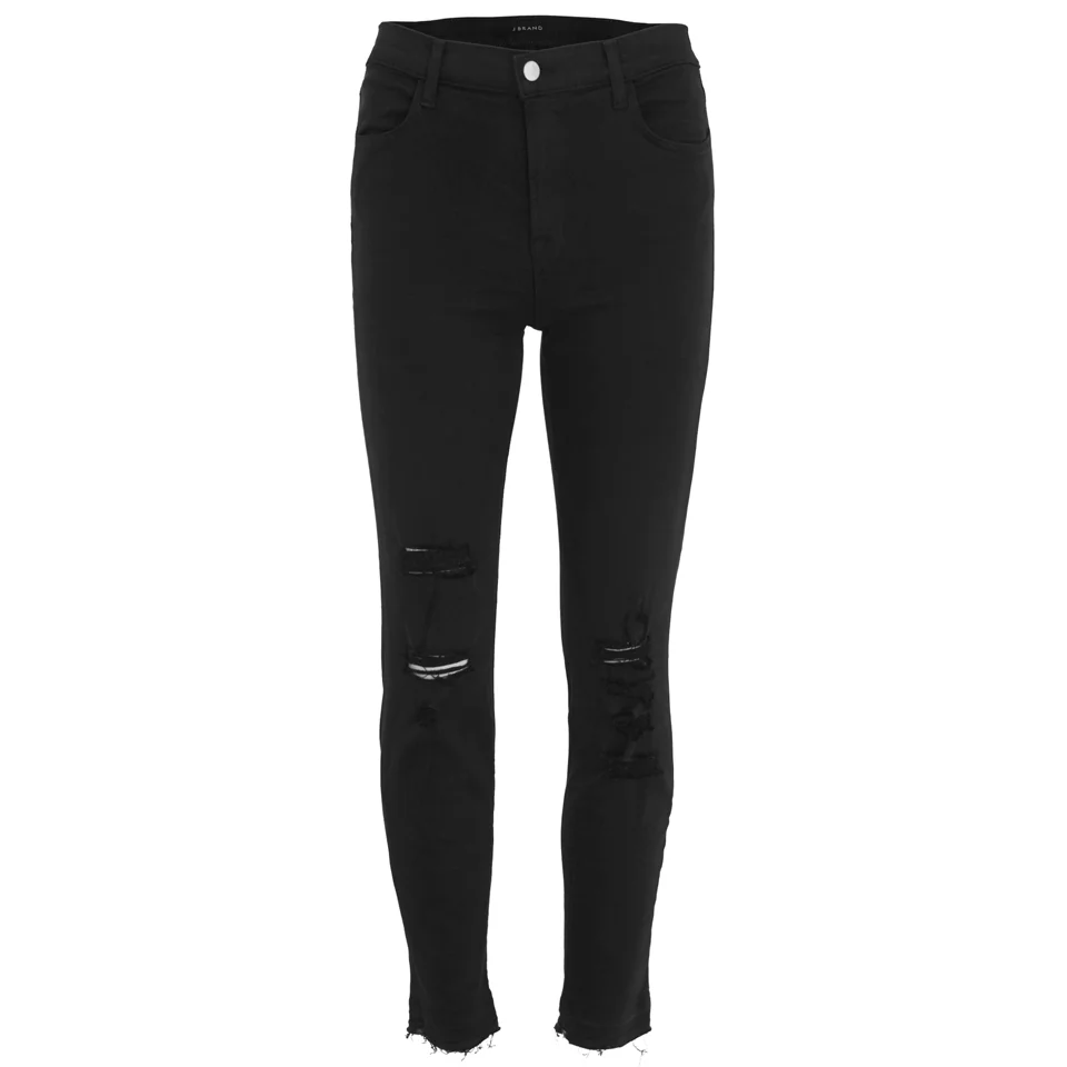 J Brand Women's Alana High Rise Photoready Cropped Jeans - Demented Black Image 1