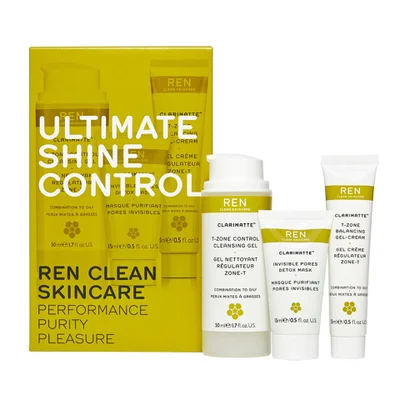 REN Ultimate Shine Control Regime Kit for Combination Skin