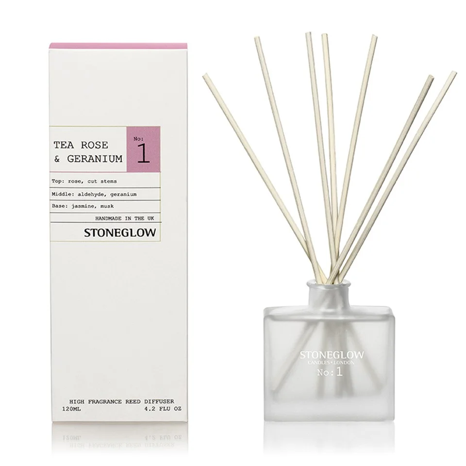 Stoneglow Modern Apothecary No. 1 Reed Diffuser - Tea Rose and Geranium Image 1