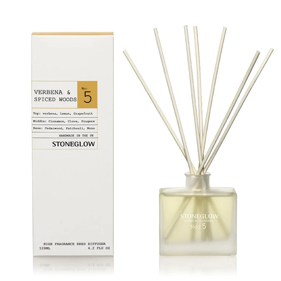 Stoneglow Modern Apothecary No. 5 Reed Diffuser - Verbena and Spiced Woods Image 1
