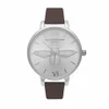 Olivia Burton Women's Moulded Bee Watch - Brown/Silver - Image 1