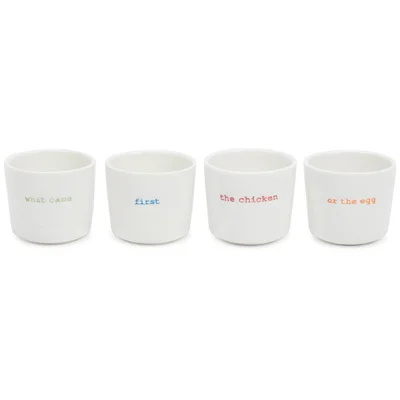 Keith Brymer Jones What Came First Egg Cups - White (Set of 4)