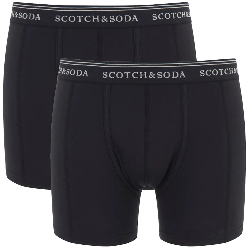Scotch & Soda Men's Allover Printed Boxer Shorts - Black Image 1