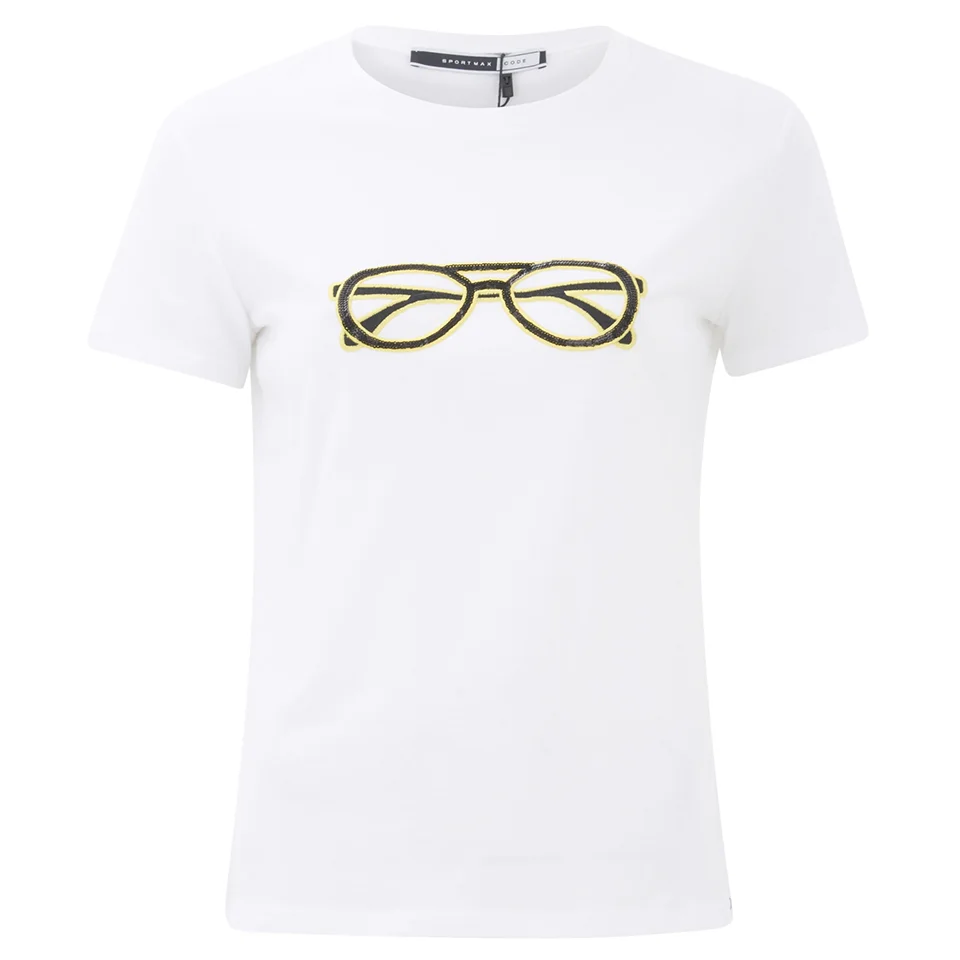 Sportmax Code Women's Sorbona Glasses T-Shirt - Optical White Image 1