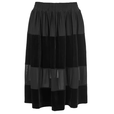 Ganni Women's Sheer Panel Skirt - Black