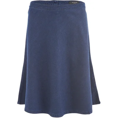 Selected Femme Women's Selma Midi Denim Skirt - Dark Blue Denim