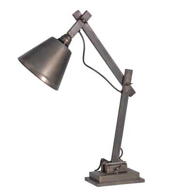 Antiqued Metal Desk Lamp