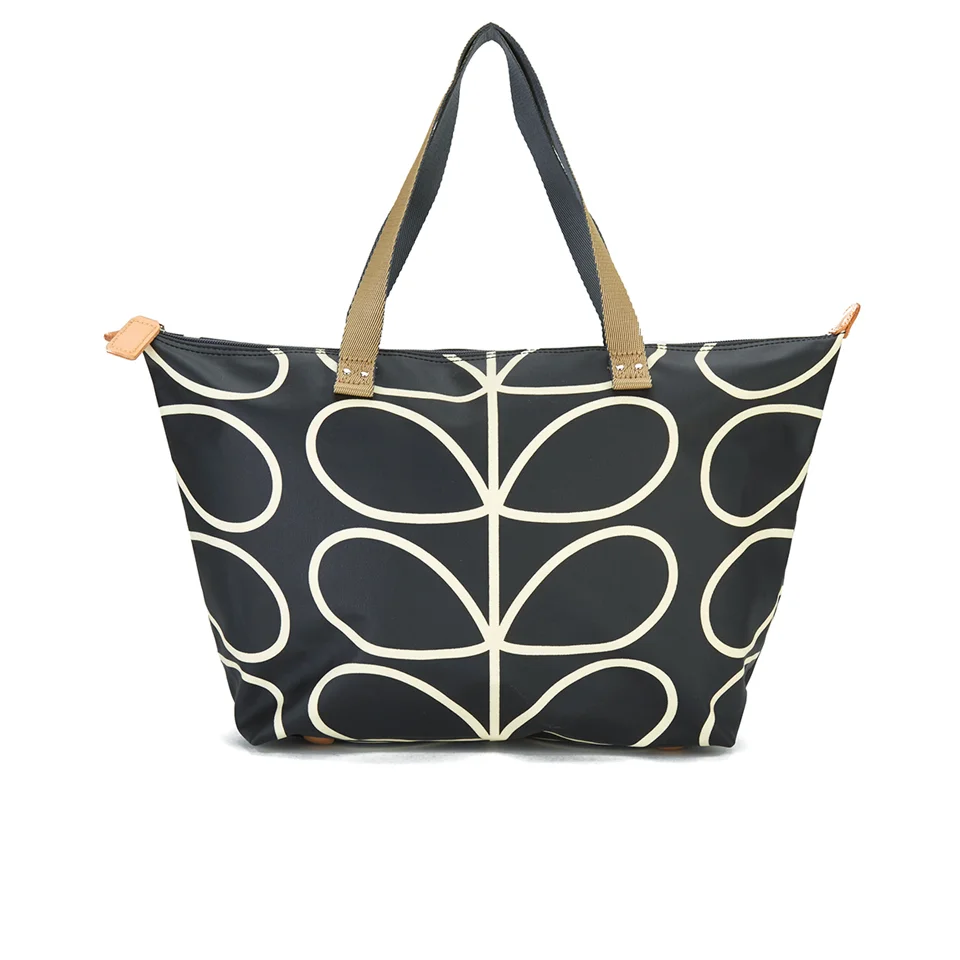 Orla Kiely Women's Stem Zip Shopper Bag - Black Image 1