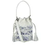 Loeffler Randall Women's Mini Industry Perforated Bucket Bag - Porcelain Print/White - Image 1