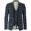 Vivienne Westwood Men's Tea Wool Tartan Waistcoat Jacket - Navy - Image 1