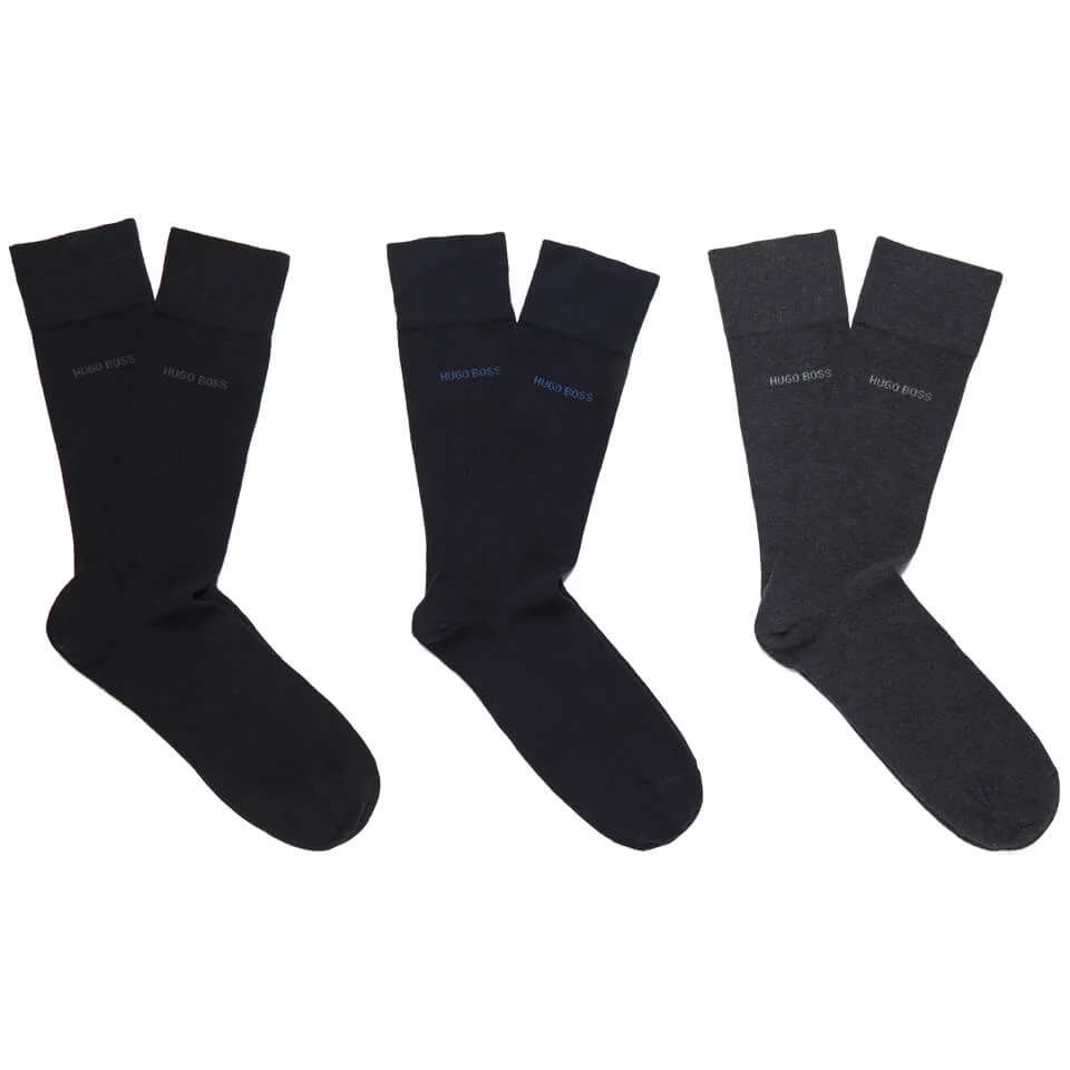 BOSS Hugo Boss Men's 3 Pack Socks - Multi Image 1