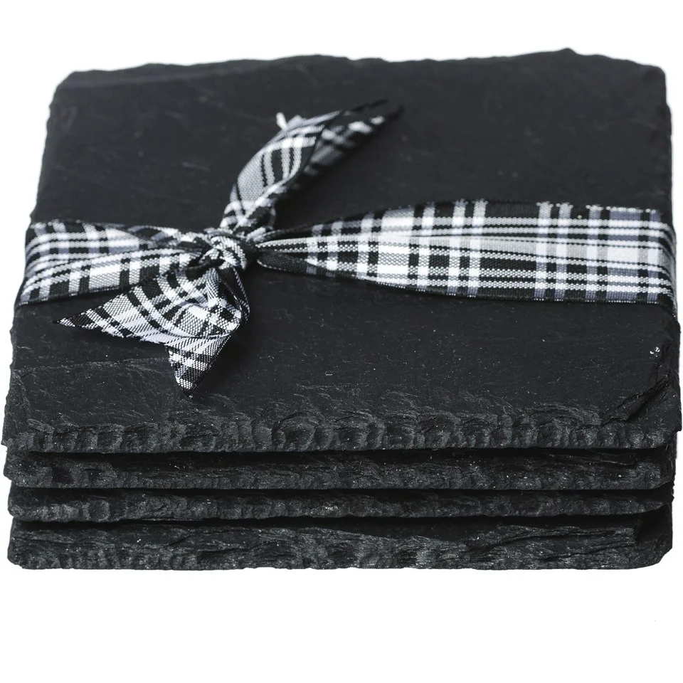 Just Slate Square Coasters in Gift Box - Set of 4 Image 1