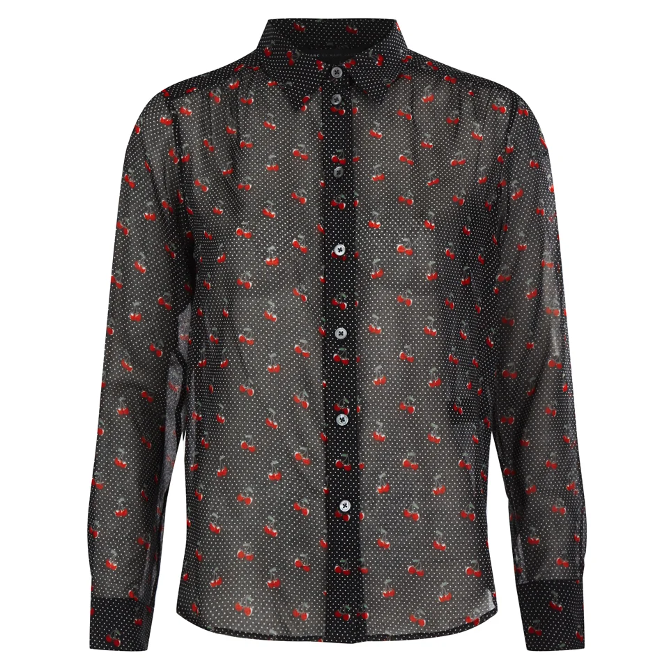 Marc by Marc Jacobs Women's Cherry Pindot Voile Shirt - Black Image 1