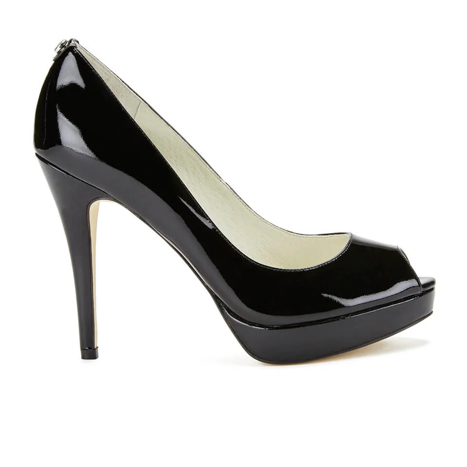 MICHAEL MICHAEL KORS Women's York Patent Peep Toe Heels - Black Image 1