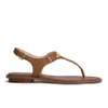 MICHAEL MICHAEL KORS Women's MK Plate Thong Flat Sandals - Luggage - Image 1