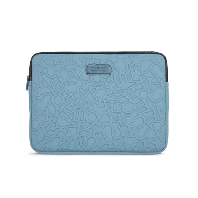 Marc by Marc Jacobs Women's Scrambled Logo 13 Inch Computer Case - Ice Blue