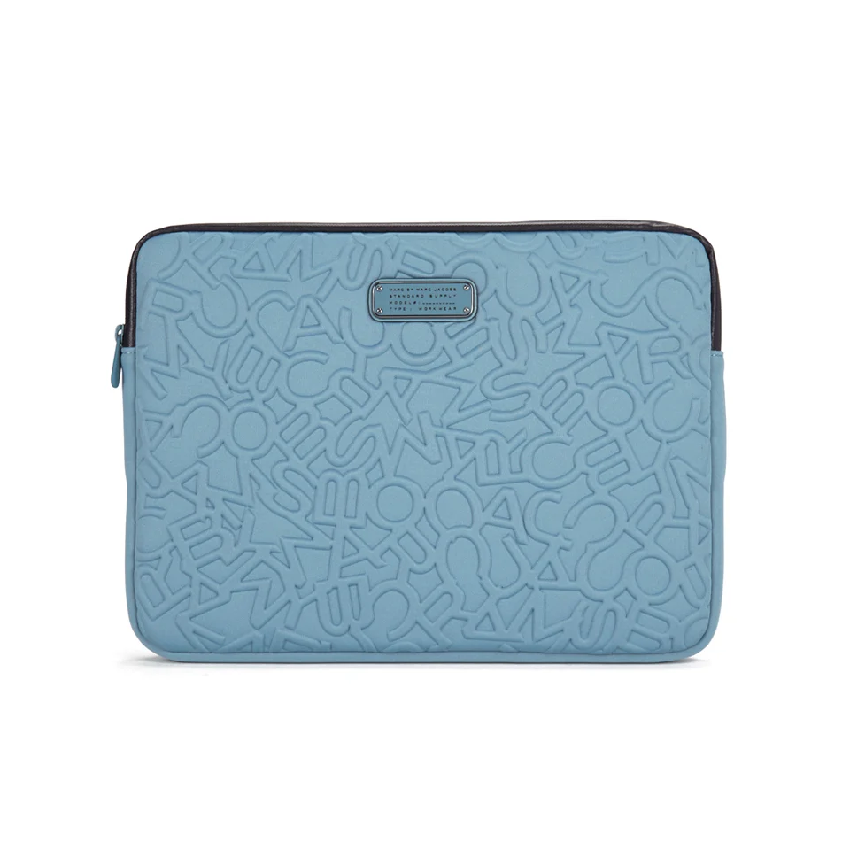 Marc by Marc Jacobs Women's Scrambled Logo 13 Inch Computer Case - Ice Blue Image 1