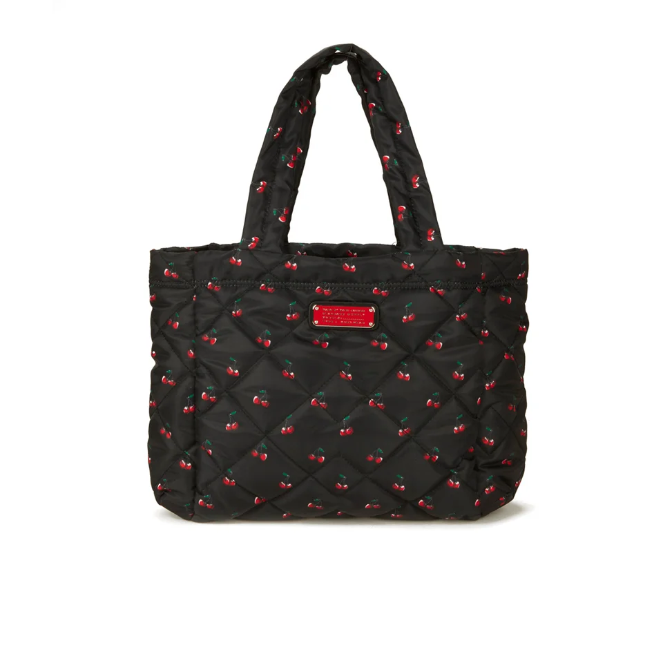 Marc by Marc Jacobs Women's Crosby Quilted Nylon Small Tote Bag - Cherry Print Black Image 1