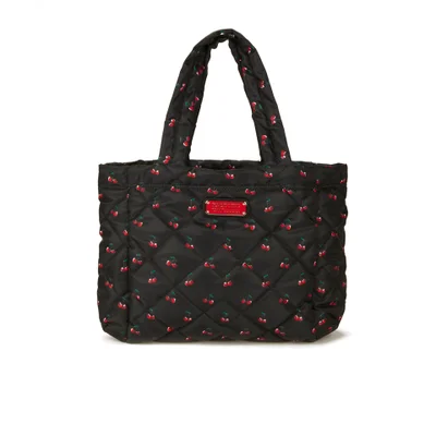 Marc by Marc Jacobs Women's Crosby Quilted Nylon Small Tote Bag - Cherry Print Black