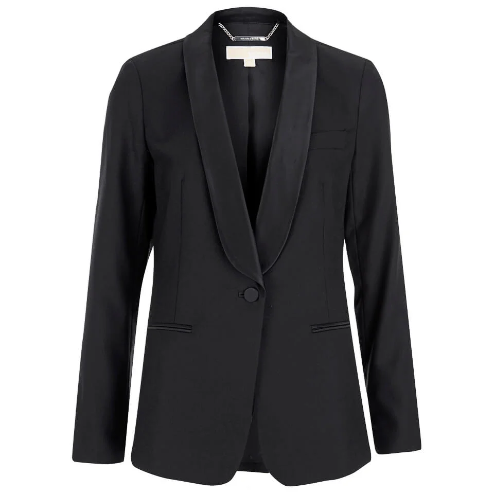 MICHAEL MICHAEL KORS Women's Shawl Collar Tux Blazer - Black Image 1