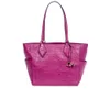 Diane von Furstenberg Women's Voyage BFF Croc Leather Tote Bag - Pink - Image 1