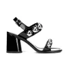 Marc by Marc Jacobs Women's Stevie Leather Block Heeled Sandals - Black - Image 1