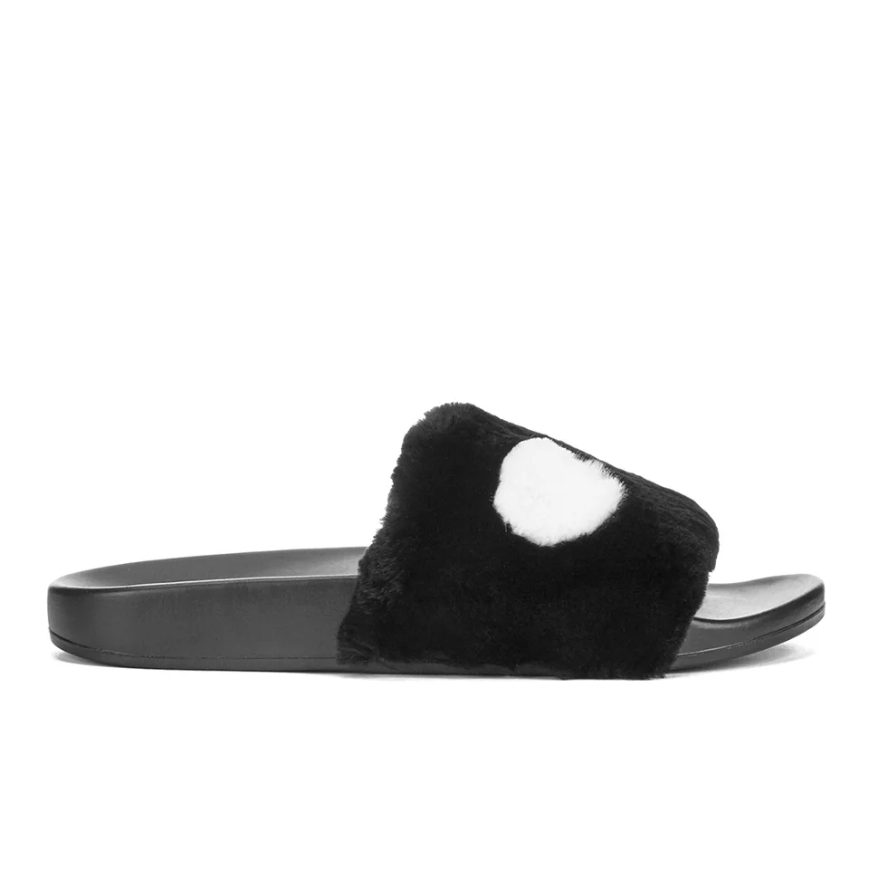Marc by Marc Jacobs Women's Dot Fur Slide Sandals - Black Image 1