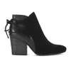 Hudson London Women's Minka Suede Lace Back Heeled Ankle Boots - Black - Image 1