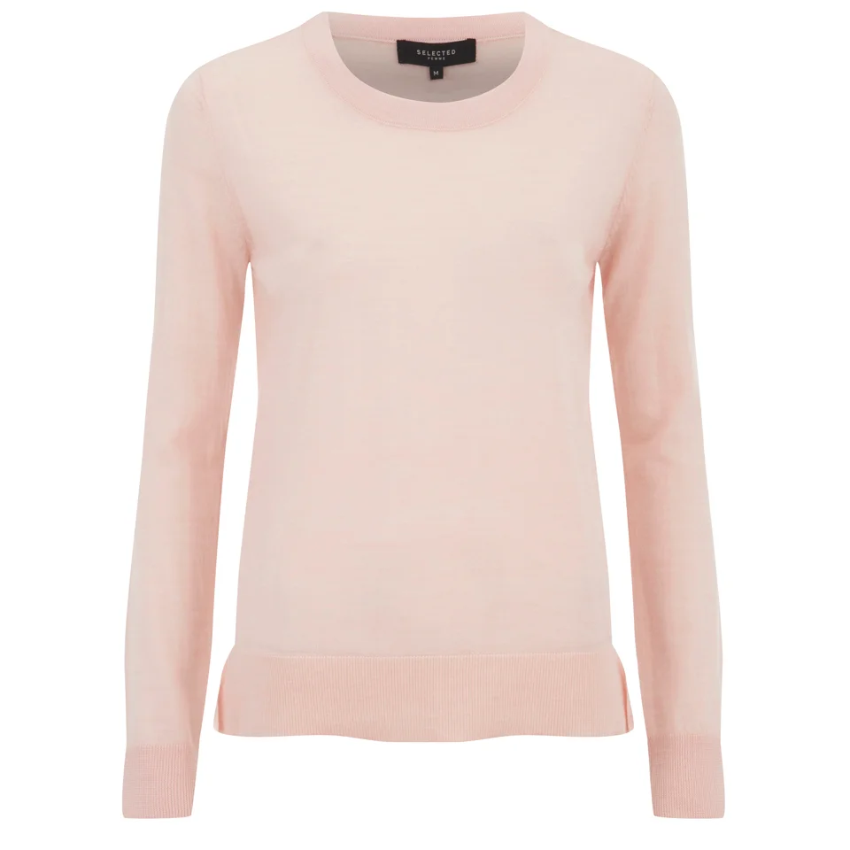 Selected Femme Women's Mero Knitted O-Neck Pullover - Cameo Rose Image 1