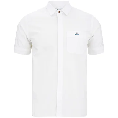 Vivienne Westwood MAN Men's Tartan Krall Short Sleeve Shirt - White