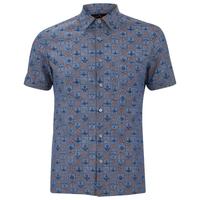 Vivienne Westwood Anglomania Men's Bob Short Sleeve Shirt - Blue/Navy