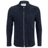 Our Legacy Men's Suede Zip Shirt - Navy - Image 1