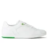 BOSS Green Men's Ray Check Leather Trainers - White - Image 1
